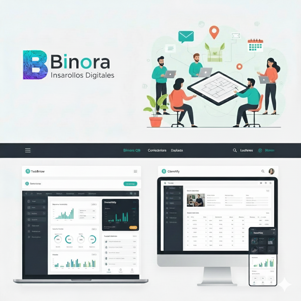 Ilustración de equipo de desarrollo digital planificando un proyecto